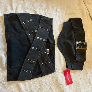 Buckle skirt set